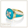 Anello Allegra smalto con fiore 18 kt